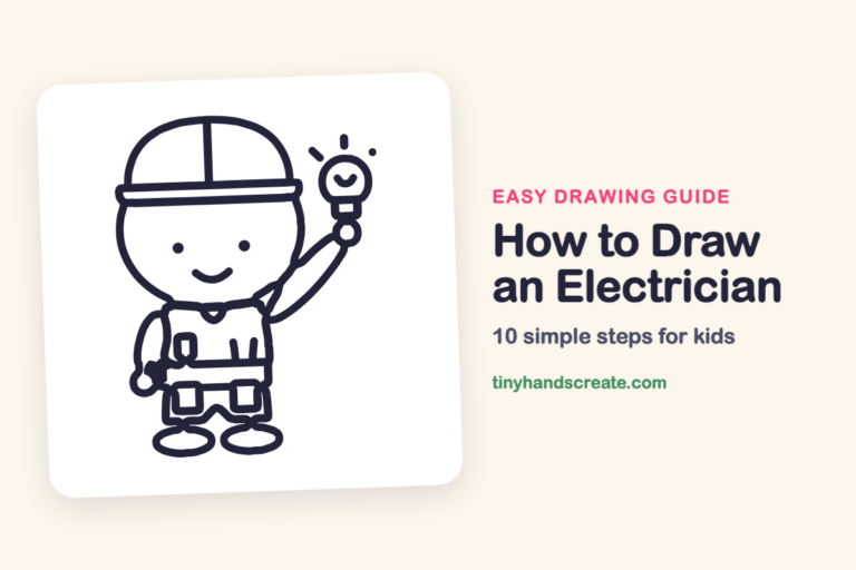 How to Draw an Electrician: easy drawing guide for kids