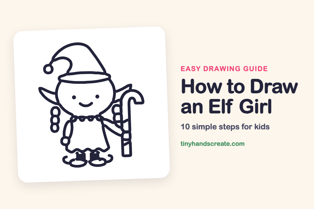 How to Draw an Elf Girl: easy drawing guide for kids