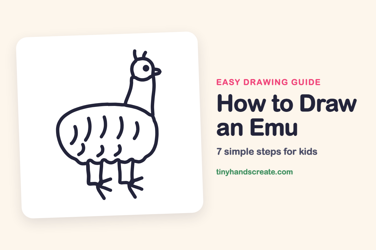 How to Draw an Emu: easy drawing guide for kids