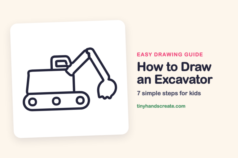 How to Draw an Excavator: easy drawing guide for kids