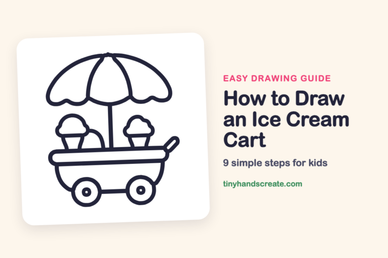 How to Draw an Ice Cream Cart: easy drawing guide for kids