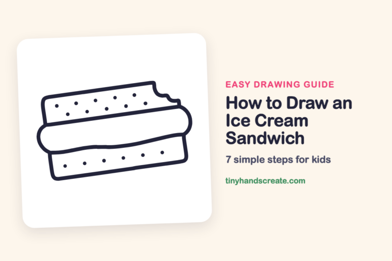How to Draw an Ice Cream Sandwich: easy drawing guide for kids