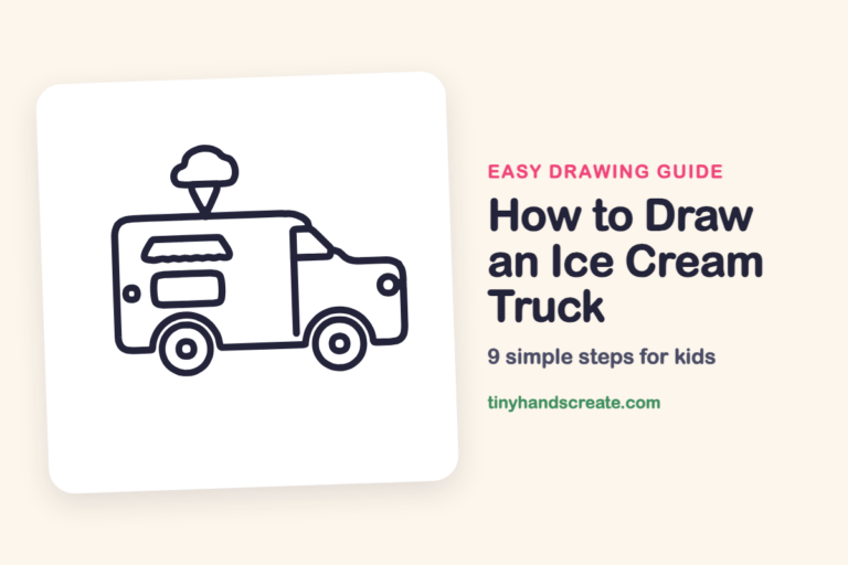 How to Draw an Ice Cream Truck: easy drawing guide for kids