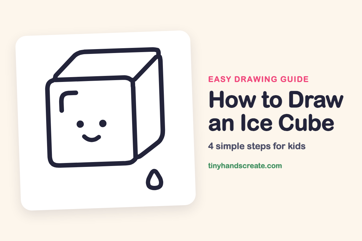 How to Draw an Ice Cube: easy drawing guide for kids