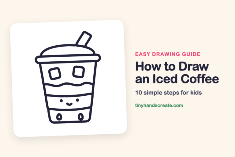 How to Draw an Iced Coffee: easy drawing guide for kids