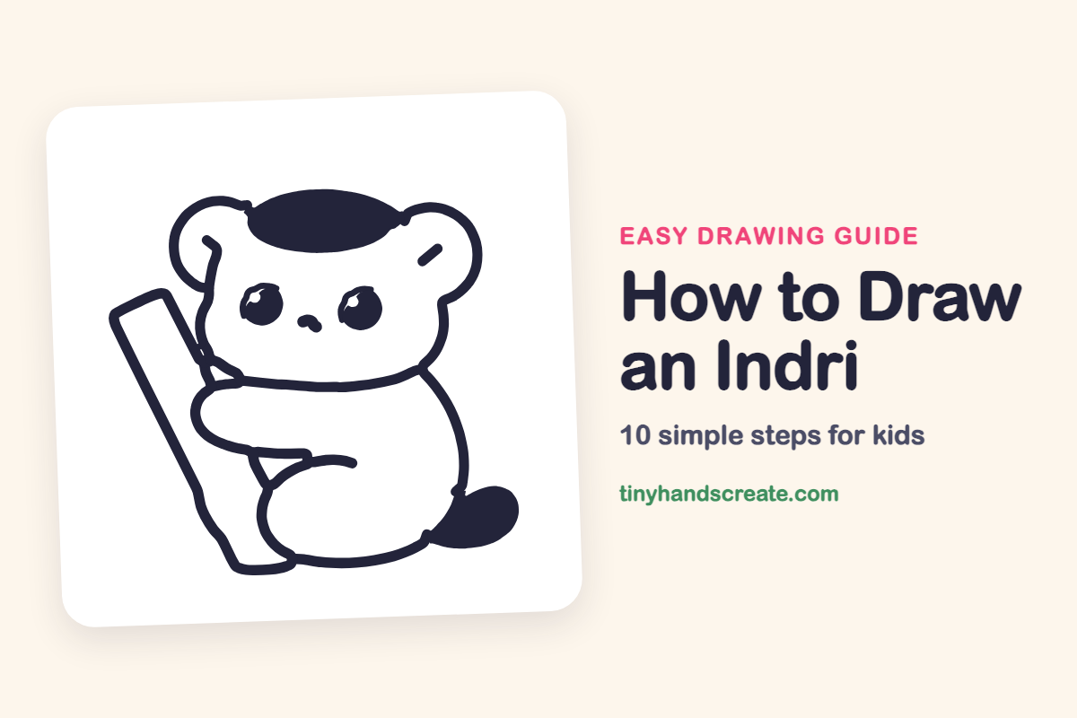 How to Draw an Indri: easy drawing guide for kids
