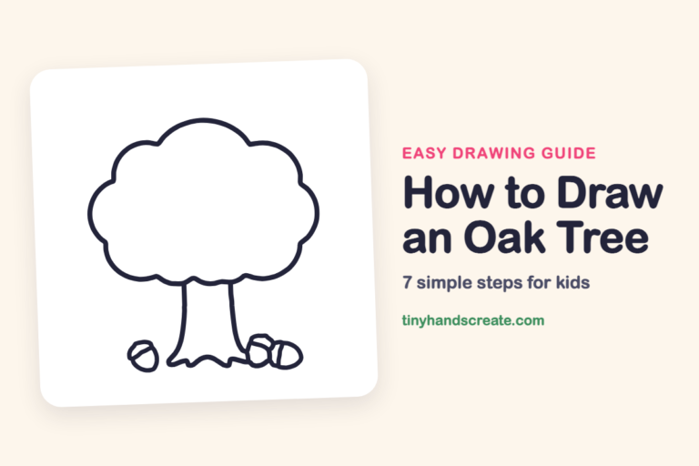 How to Draw an Oak Tree: easy drawing guide for kids