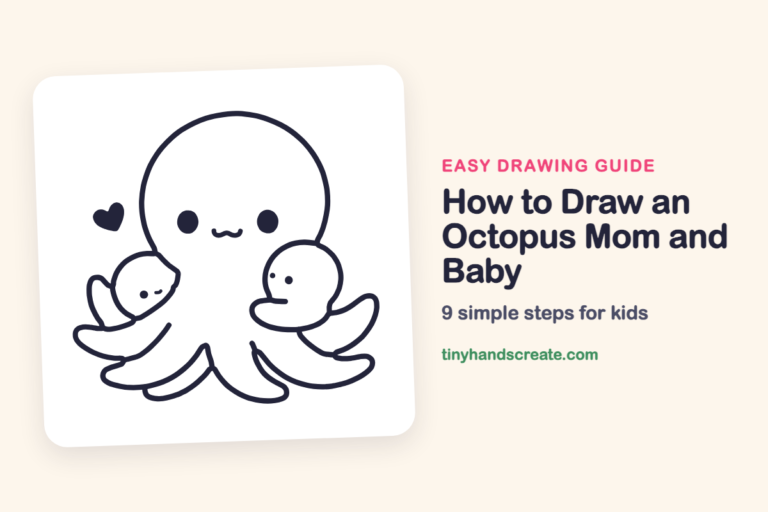 How to Draw an Octopus Mom and Baby step by step