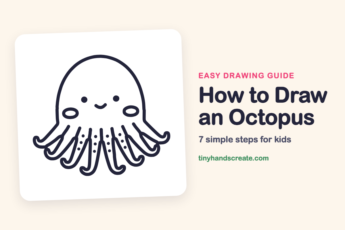 How to Draw an Octopus: easy drawing guide for kids