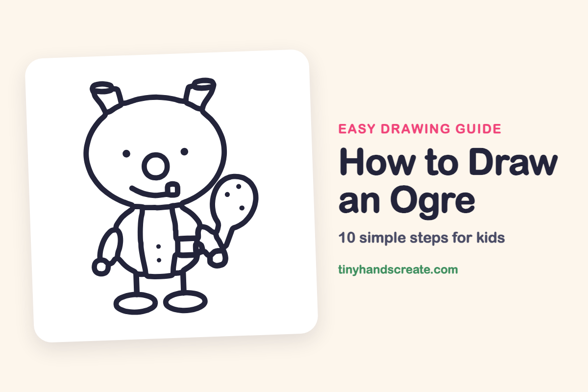 How to Draw an Ogre: easy drawing guide for kids