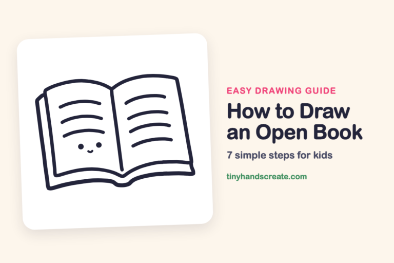 How to Draw an Open Book: easy drawing guide for kids