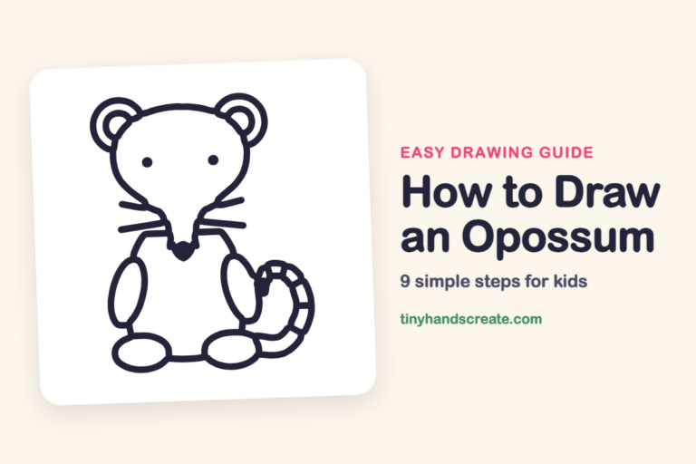 How to Draw an Opossum: easy drawing guide for kids