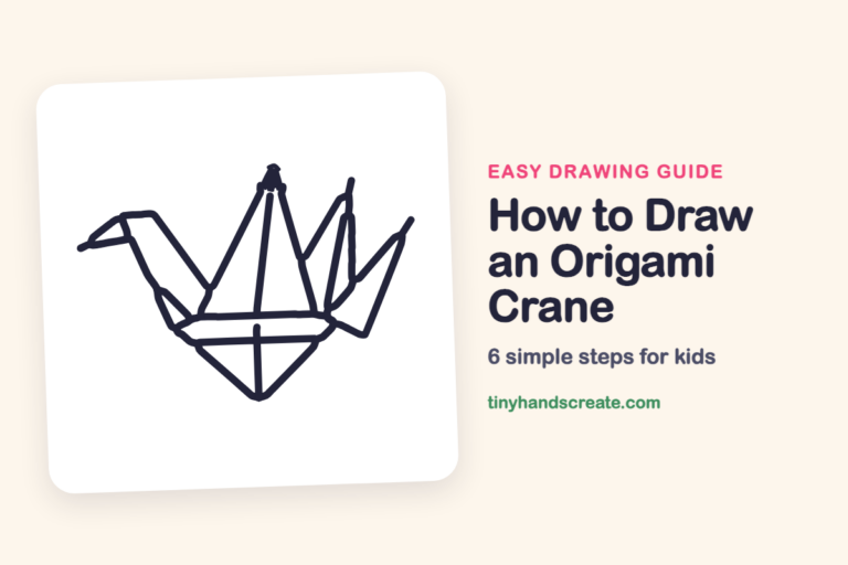 How to Draw an Origami Crane: easy drawing guide for kids