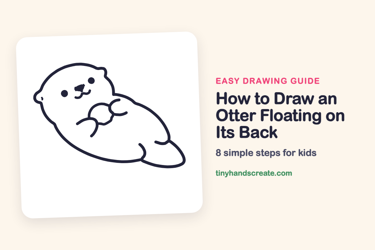 How to Draw an Otter Floating on Its Back: easy drawing guide for kids