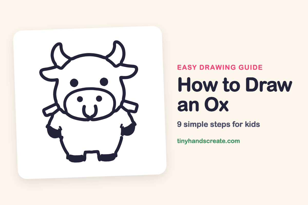 How to Draw an Ox: easy drawing guide for kids