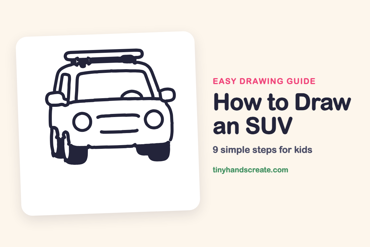 How to Draw an SUV: easy drawing guide for kids
