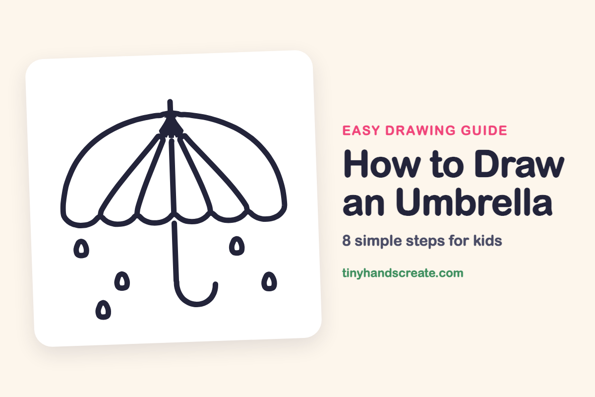 How to Draw an Umbrella: easy drawing guide for kids