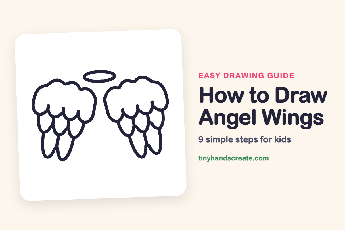 How to Draw Angel Wings: easy drawing guide for kids