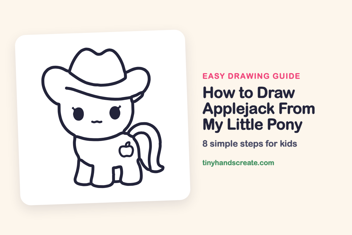 How to Draw Applejack From My Little Pony: easy drawing guide for kids