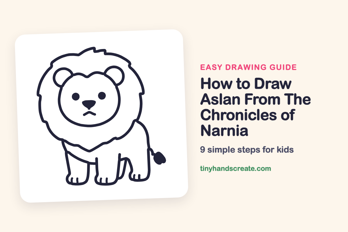 How to Draw Aslan From The Chronicles of Narnia: easy drawing guide for kids
