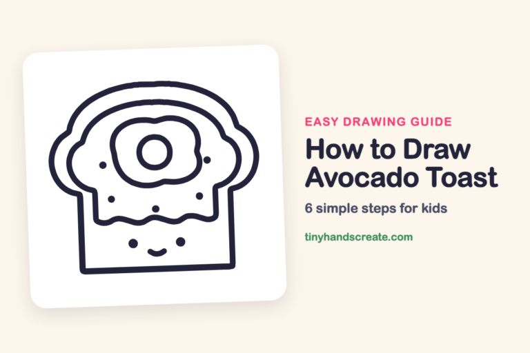 How to Draw Avocado Toast: easy drawing guide for kids