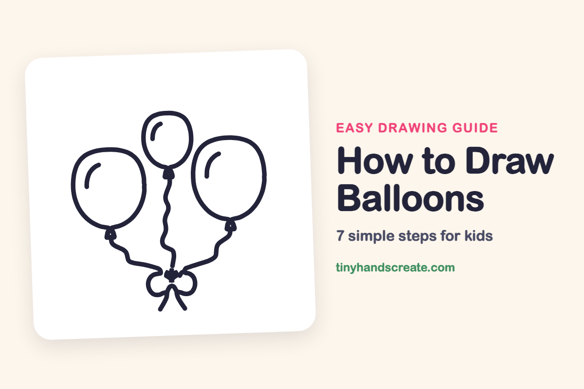 How to Draw Balloons: easy drawing guide for kids