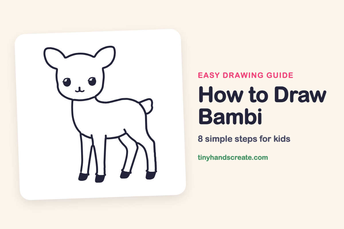 How to Draw Bambi: easy drawing guide for kids