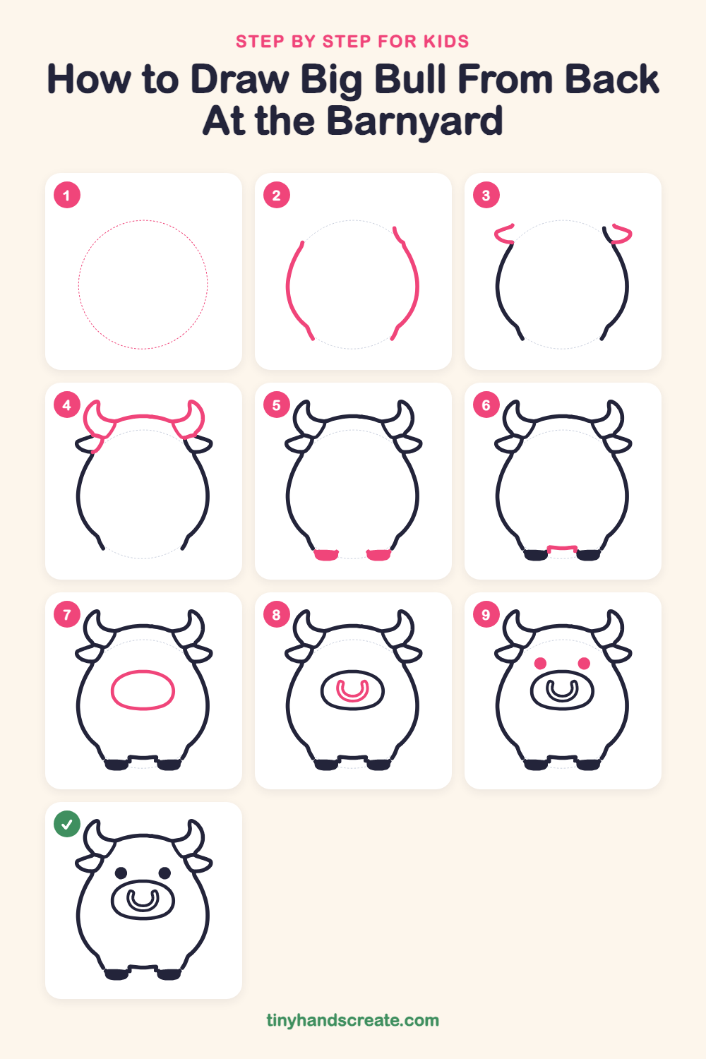 How to draw Big Bull from Back at the Barnyard step by step for kids