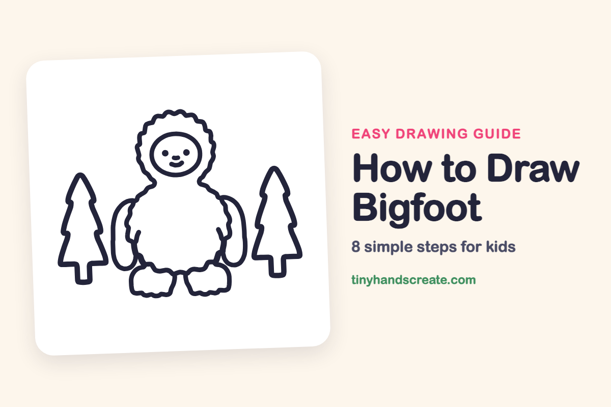 How to Draw Bigfoot: easy drawing guide for kids