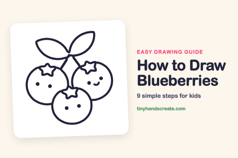 How to Draw Blueberries: easy drawing guide for kids