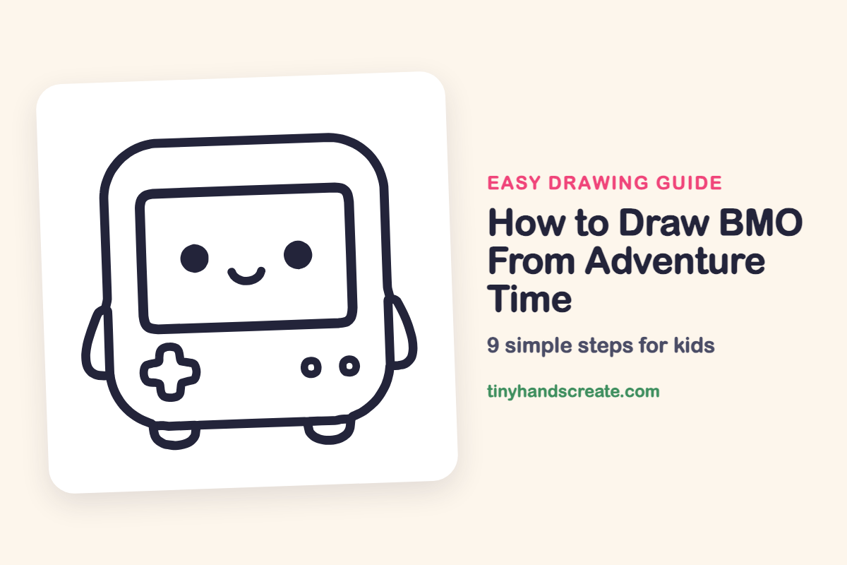 How to Draw BMO From Adventure Time: easy drawing guide for kids