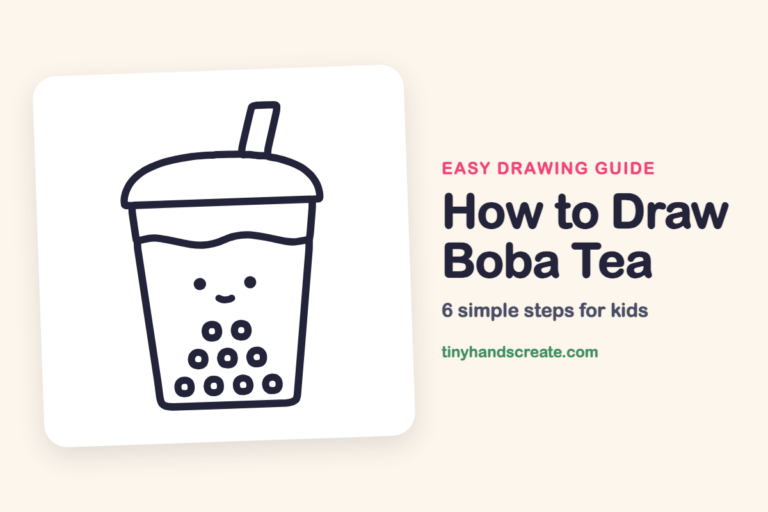 How to Draw Boba Tea: easy drawing guide for kids