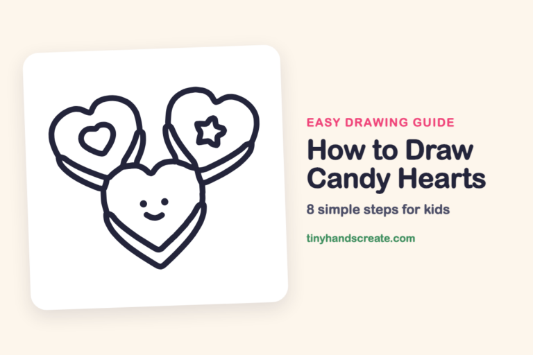 How to Draw Candy Hearts: easy drawing guide for kids