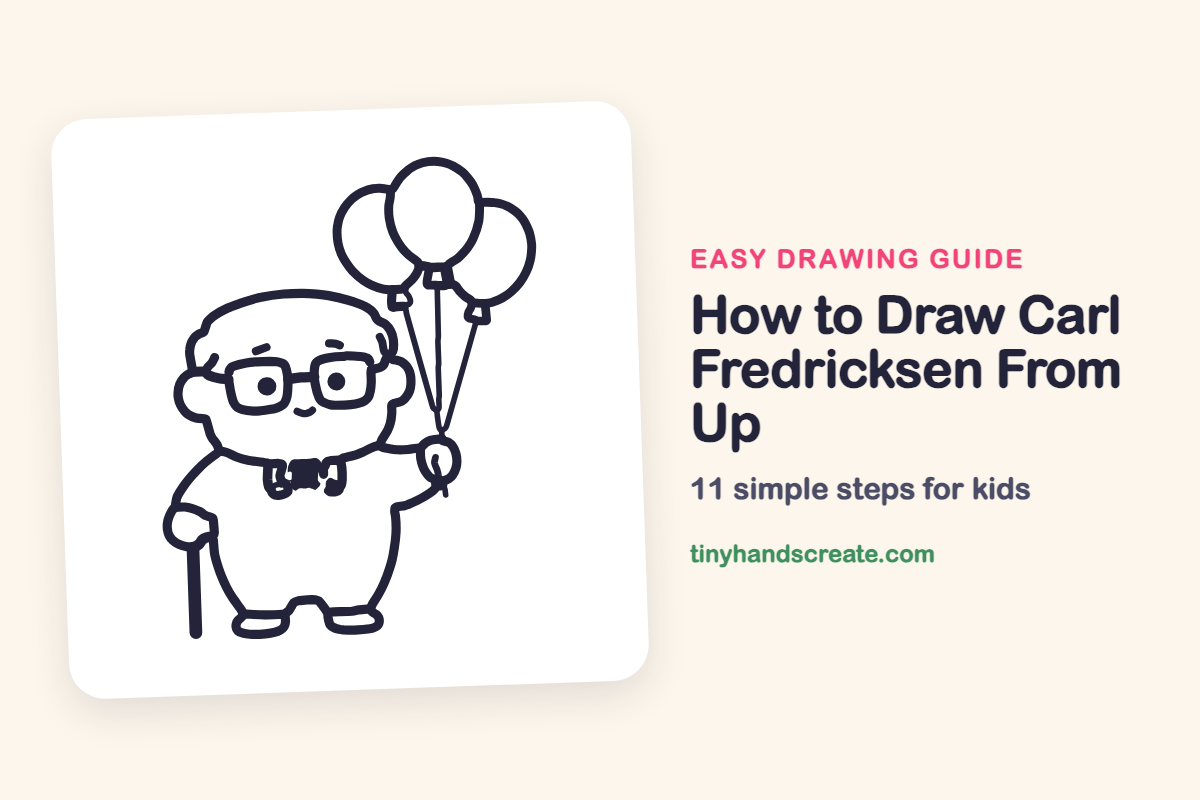 How to Draw Carl Fredricksen From Up: easy drawing guide for kids