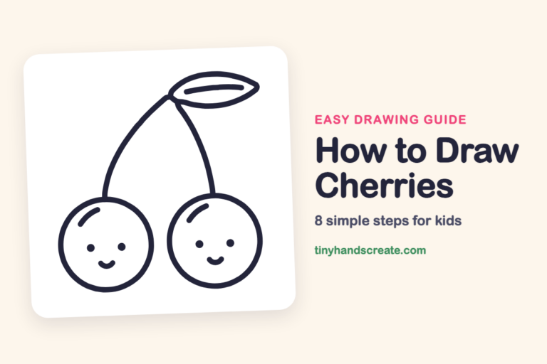 How to Draw Cherries: easy drawing guide for kids