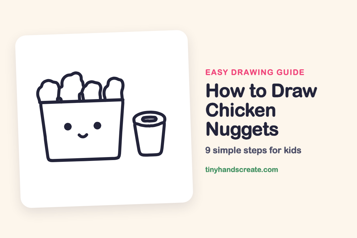 How to Draw Chicken Nuggets: easy drawing guide for kids