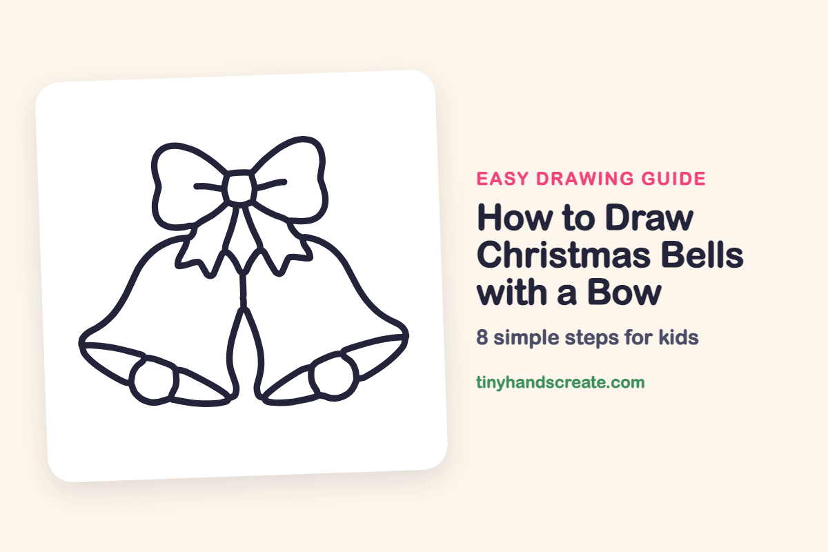 How to Draw Christmas Bells with a Bow: easy drawing guide for kids