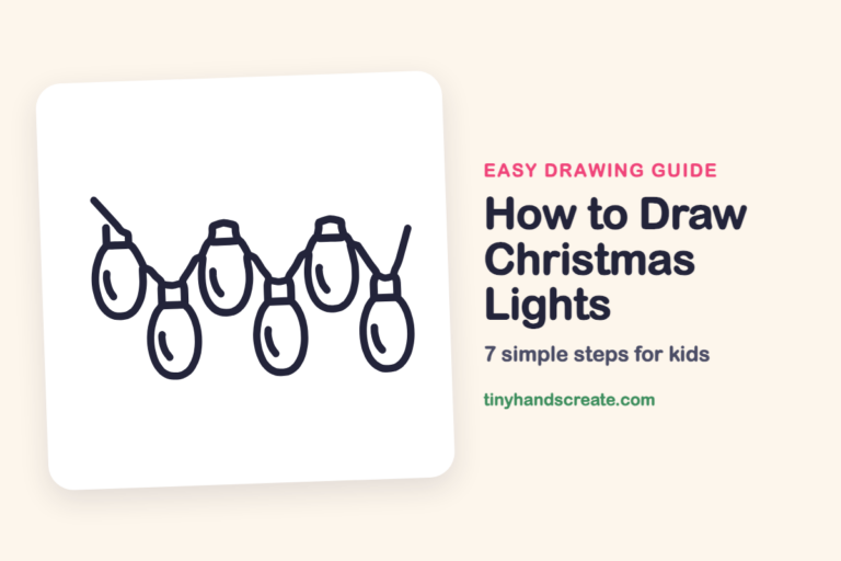 How to Draw Christmas Lights: easy drawing guide for kids