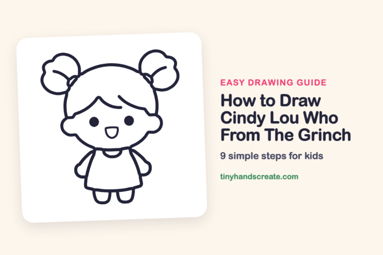 How to Draw Cindy Lou Who From The Grinch: easy drawing guide for kids