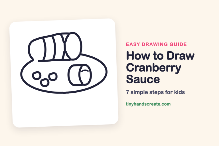 How to Draw Cranberry Sauce: easy drawing guide for kids