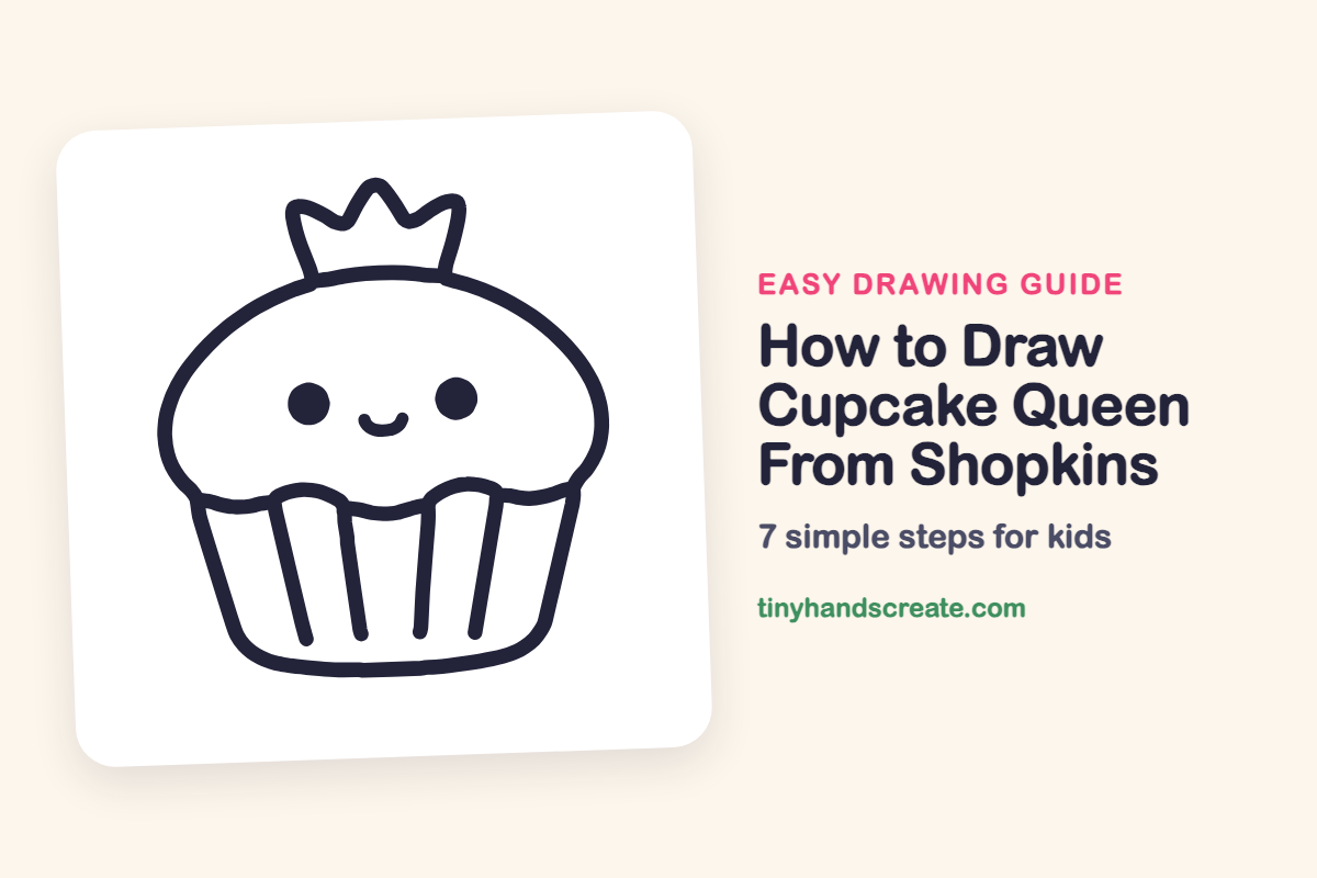 How to Draw Cupcake Queen From Shopkins: easy drawing guide for kids