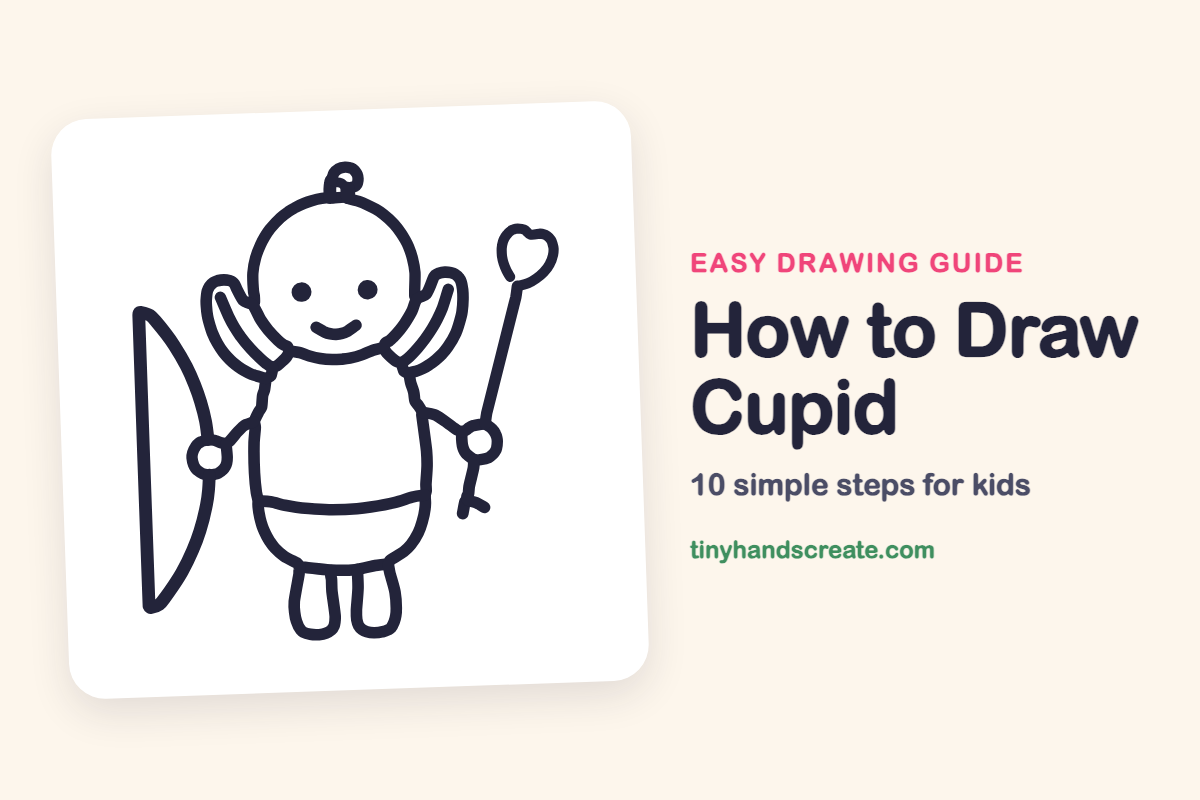 How to Draw Cupid: easy drawing guide for kids