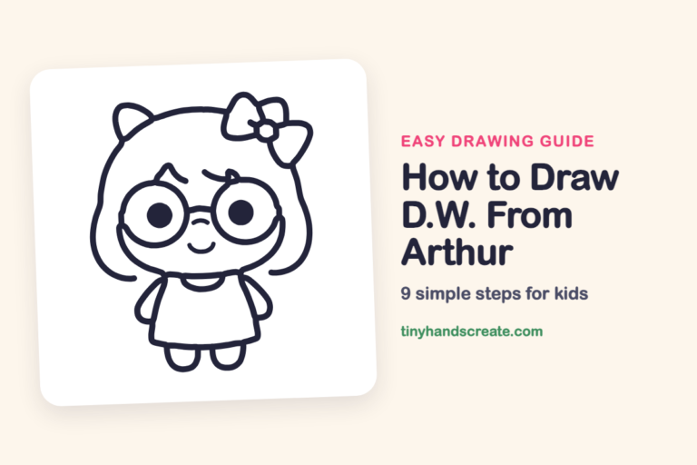 How to Draw D.W. From Arthur: easy drawing guide for kids