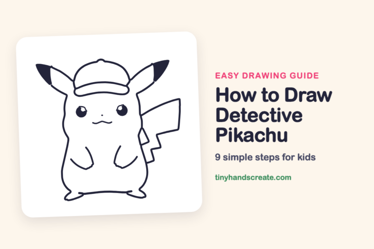 How to Draw Detective Pikachu: easy drawing guide for kids