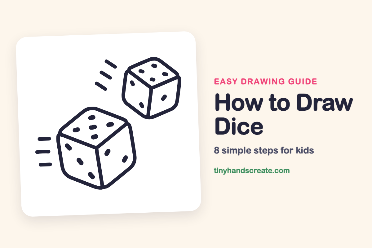 How to Draw Dice: easy drawing guide for kids
