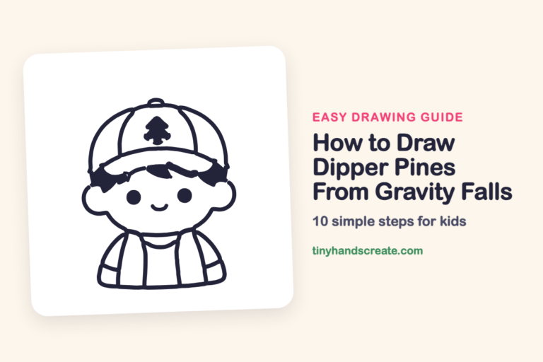 How to Draw Dipper Pines From Gravity Falls