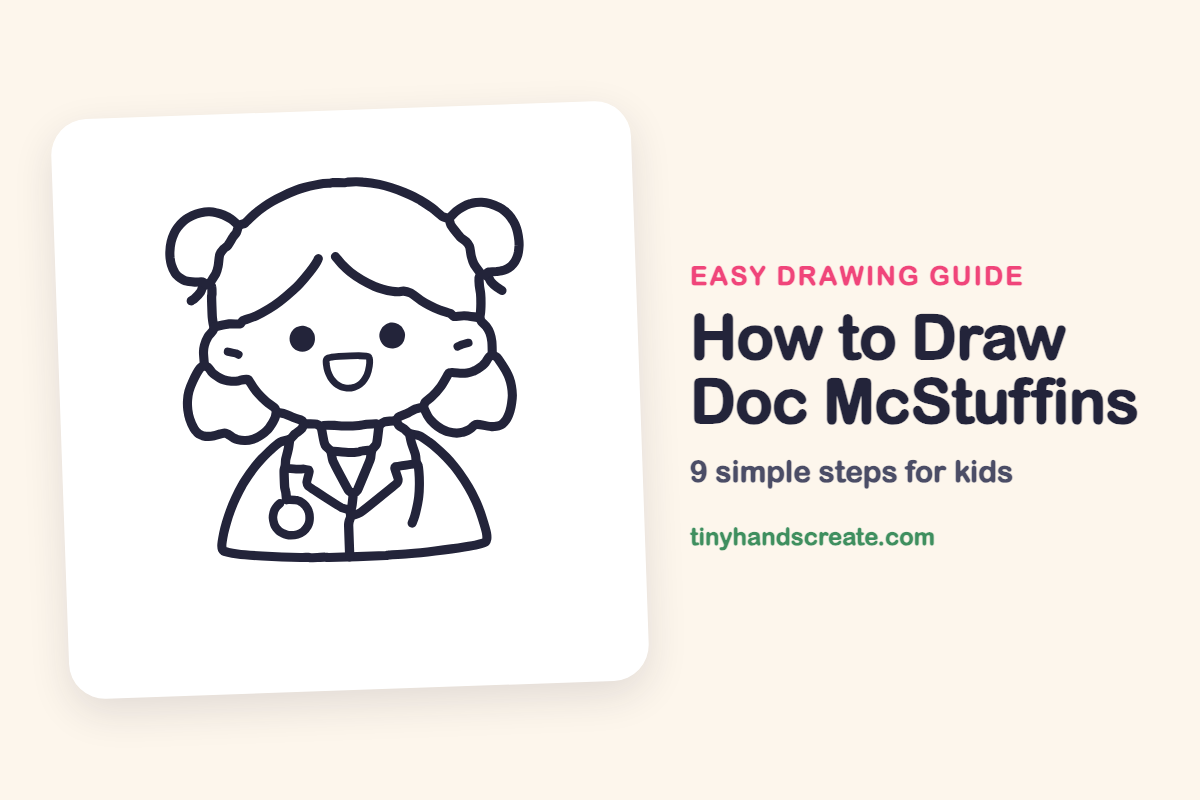 How to Draw Doc McStuffins: easy drawing guide for kids
