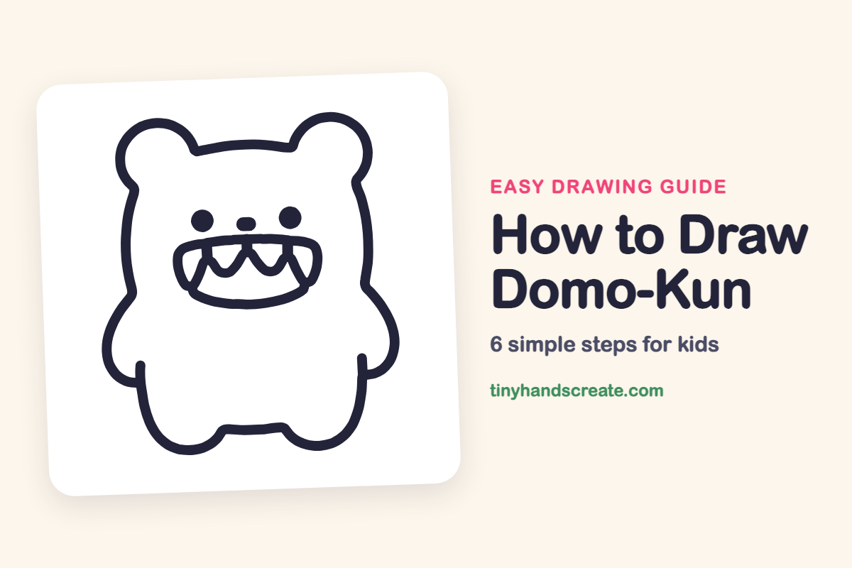 How to Draw Domo-Kun: easy drawing guide for kids