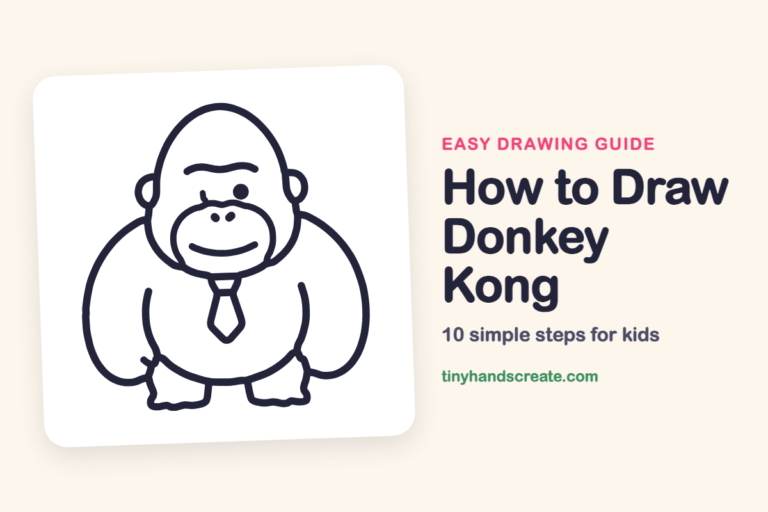 How to Draw Donkey Kong: easy drawing guide for kids