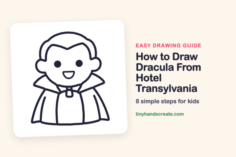 How to Draw Dracula From Hotel Transylvania: easy drawing guide for kids
